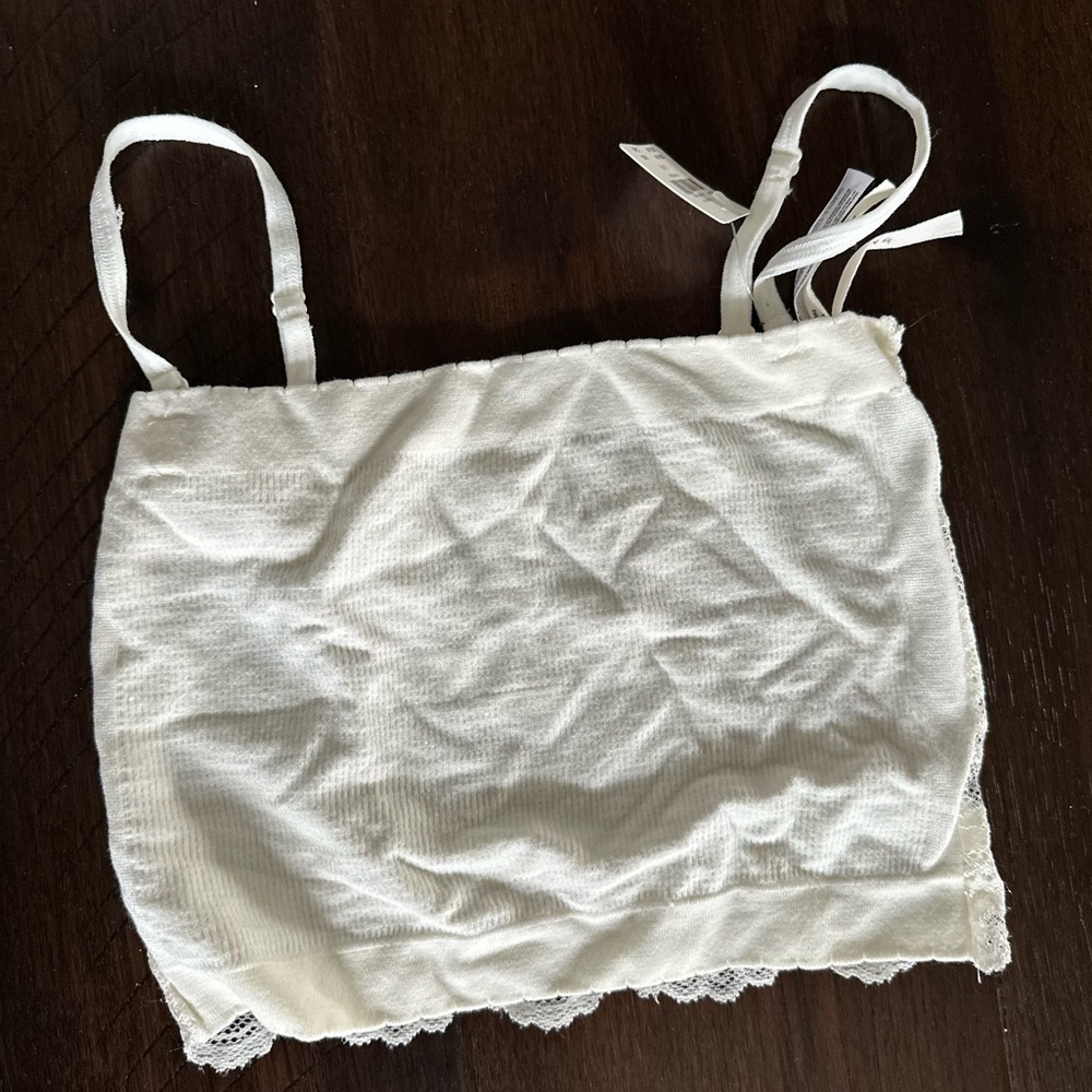 ‼️RARE‼️🎸ANTHROPOLOGIE🎸🔥NWT🔥Lace Scalloped Bandeau Bralette— S/M
